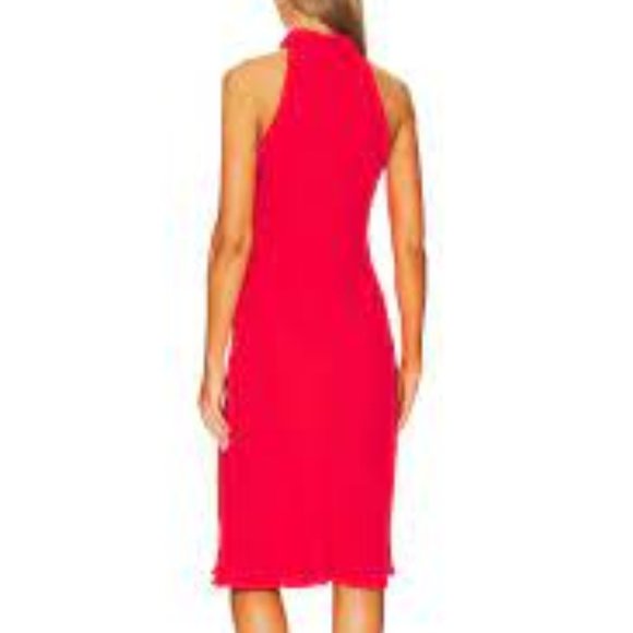 Amanda Uprichard Stanford Dress. Crimson/Bright Red. - Picture 2 of 12